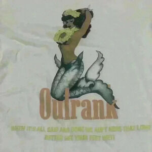 Men’s OutRanked Size Small White TShirt - Mermaid Better get your feet wet